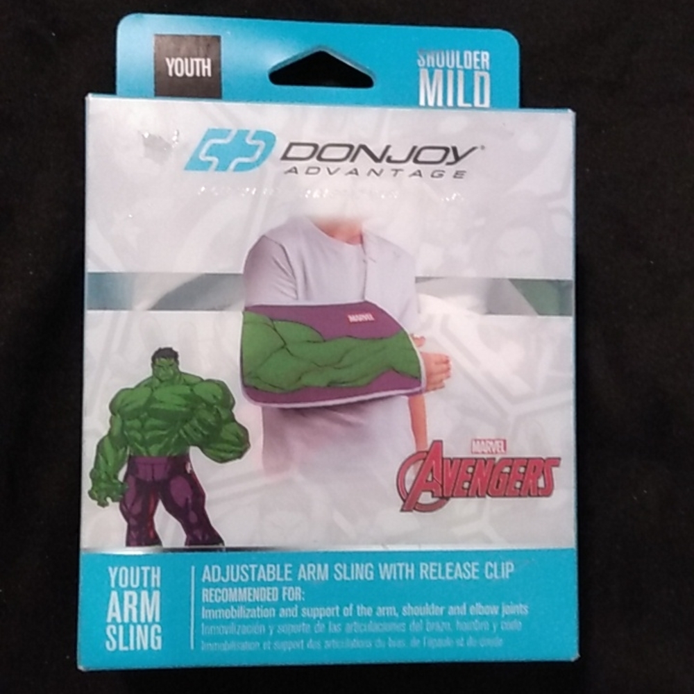 Donjoy advantage adjustable arm sling with release clip youth size